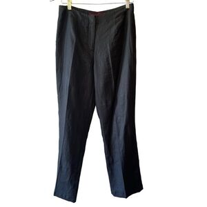 Merona Woman’s 100% Linen Mid Rise Pants Black Size 6